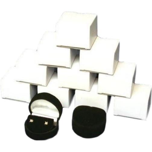 12 Flocked Earring Heart Gift Display Boxes FindingKing