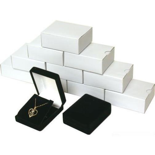 12 Flocked Large Pendant & Chain Boxes FindingKing