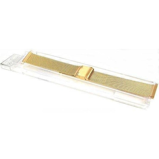 Mesh Watch Band Gold Plated 17mm