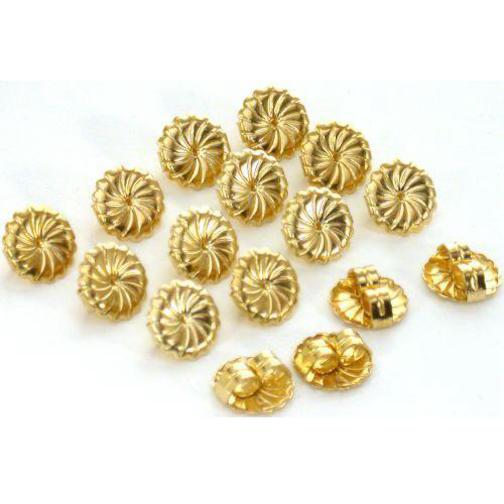 Earring Backs Gold Filled 9mm 8 Pairs