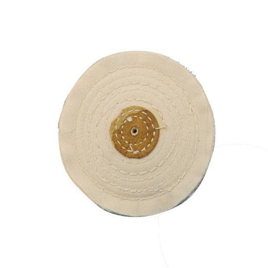 Finex Knife Edge Muslin Polishing Buff w/Leather Center 9 Ply 3"