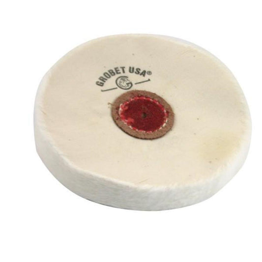 Finex Muslin Polishing Buff w/Leather Center 35 Ply 3"