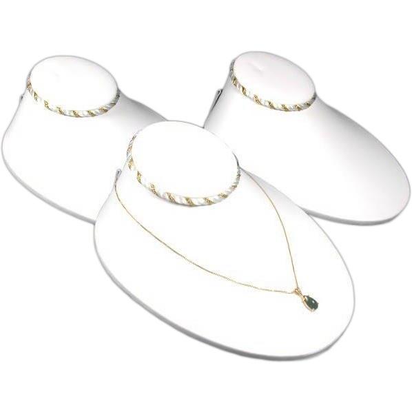 3 Necklace Bust Displays Chain Pendant Jewelry Showcase