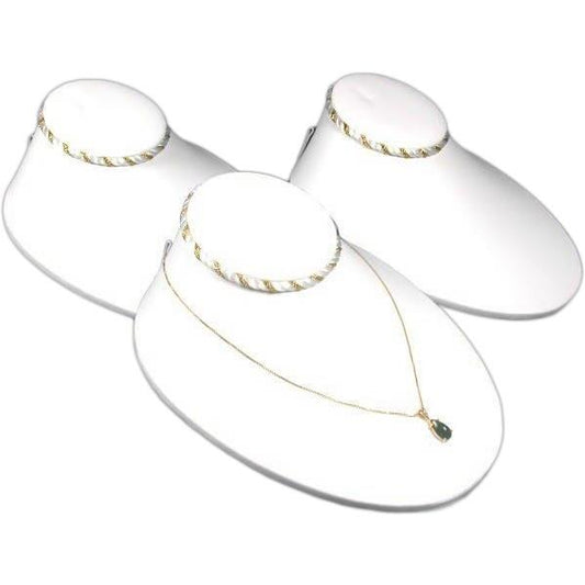 3 Necklace Bust Displays Chain Pendant Jewelry Showcase
