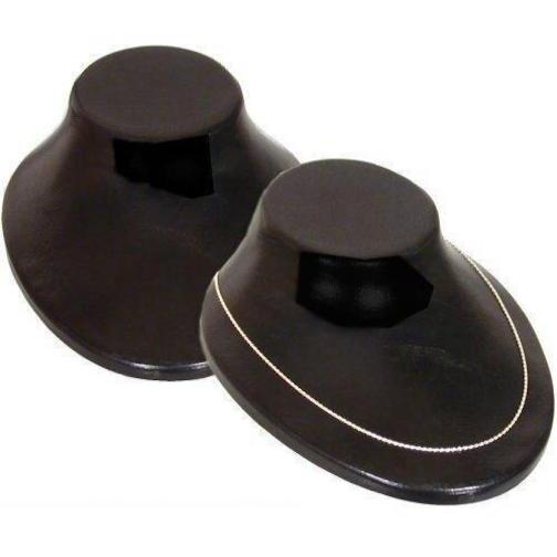 2 Necklace Displays Busts Black Plastic Chain Holders
