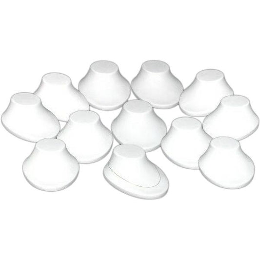 12 White Plastic Necklace Bust Displays