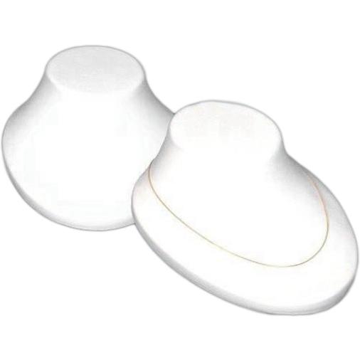2 White Plastic Necklace Bust Displays