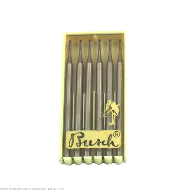 6 Busch Cylinder Square Plain Burs ISO 007