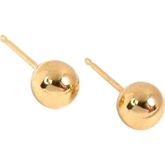 Ball Stud Earrings 14k Gold 5mm