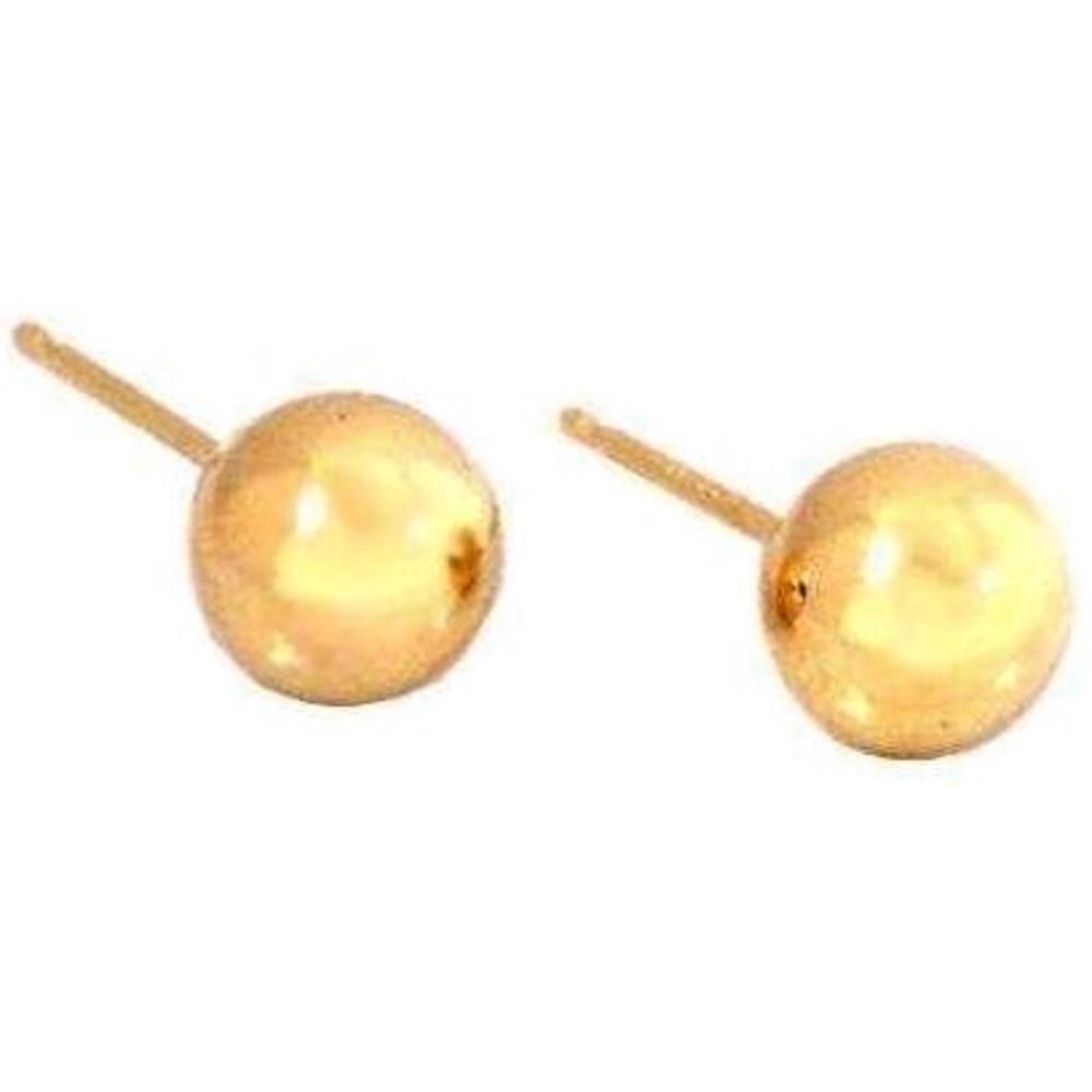 Ball Stud Earrings 14k Gold 6mm