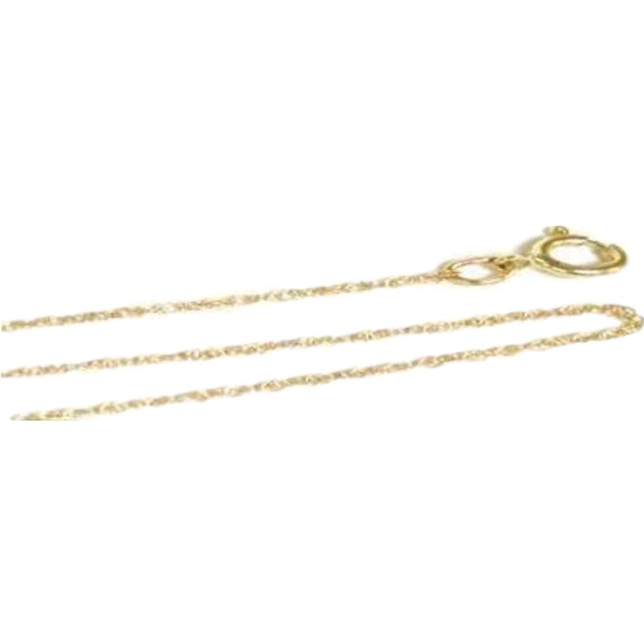 We Love You Mom Charm 16mm & 18" Chain 14k Gold