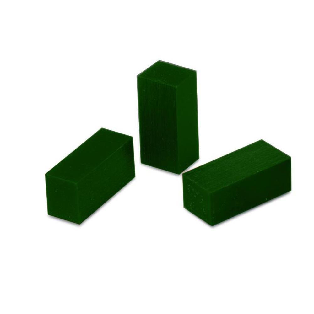 3 Green Matt Carving Wax Bars 1/6 lb