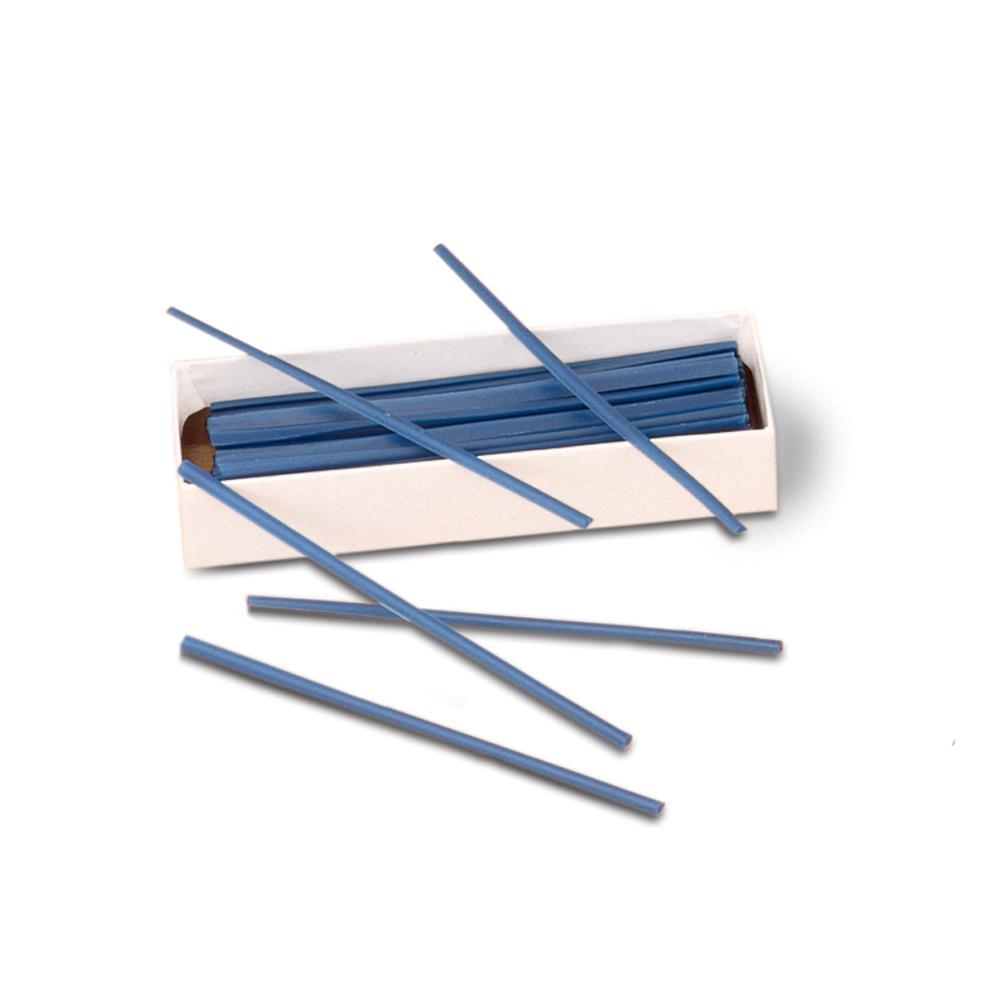 Grobet Round Blue Wax Wires in Boxes 14 Gauge 4"