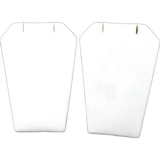2 Necklace Pendant Chain White Faux Leather Stand