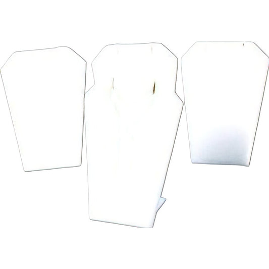 Pendant Displays White Faux Leather 3 1/4" 4Pcs