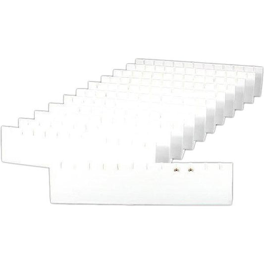 12 Earring Necklace White Leather Jewelry Case Display