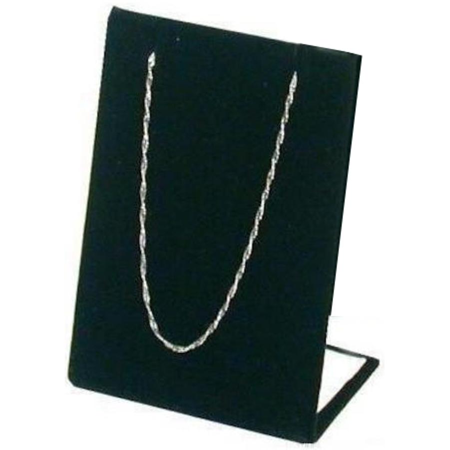4 Black Velvet Pendant Chain Necklace Display Stand