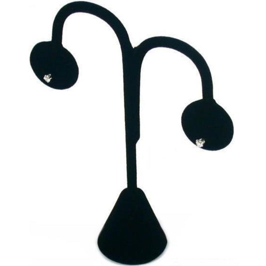 Black Velvet Earring Tree Hoop Stud Showcase Display 4.75"