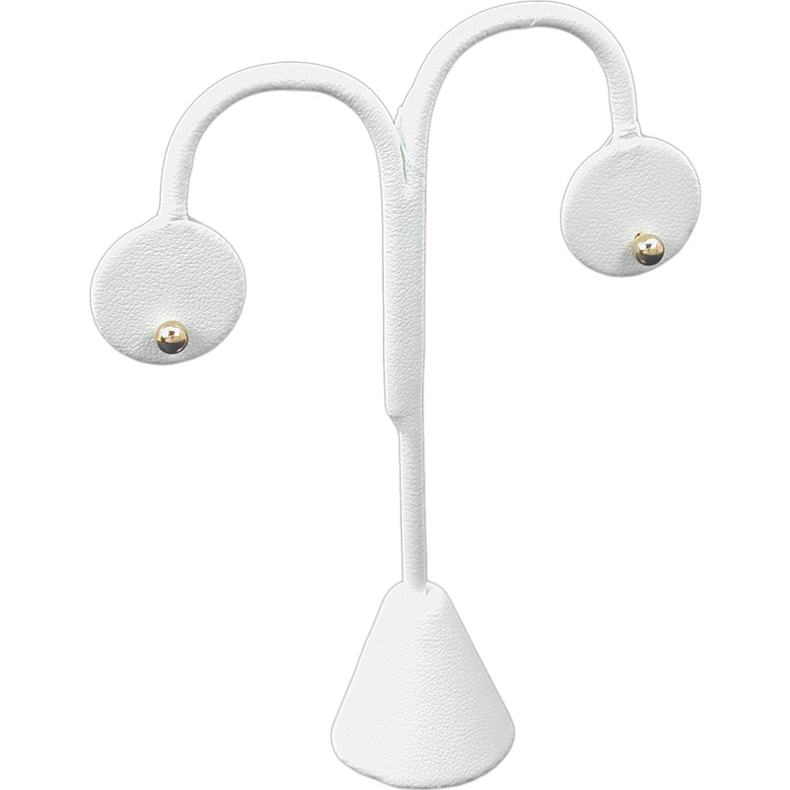 6 White Leather Earring Tree Display Case Stands 4.75"