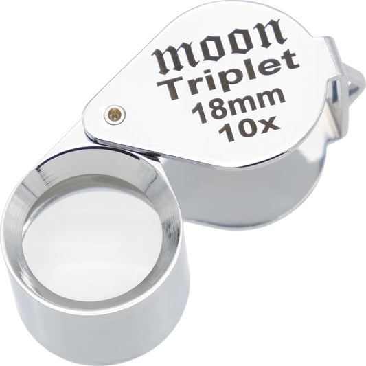 10x Round Triplet Loupe Chrome Plated 18mm