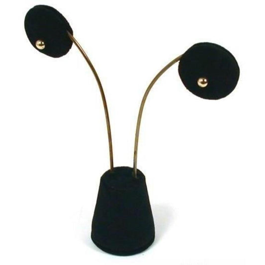 Black Velvet Drop Earring Showcase Countertop Jewelry Display Stands Kit 24 Pcs