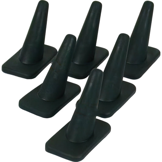 Ring Finger Display Black Rubber 6pc