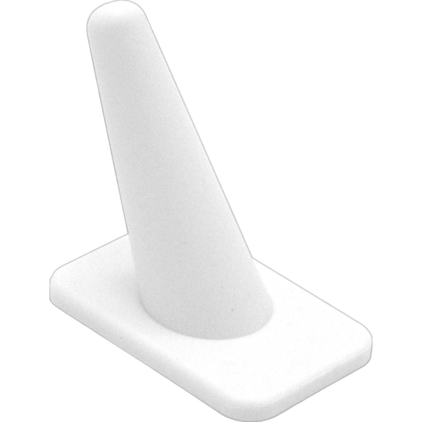 6White Rubber Ring Finger Jewelry Holder Showcase Display Stands