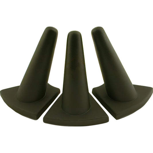 Black Rubber Ring Finger Jewelry Showcase Display Stand Unit Kit 40 Pcs