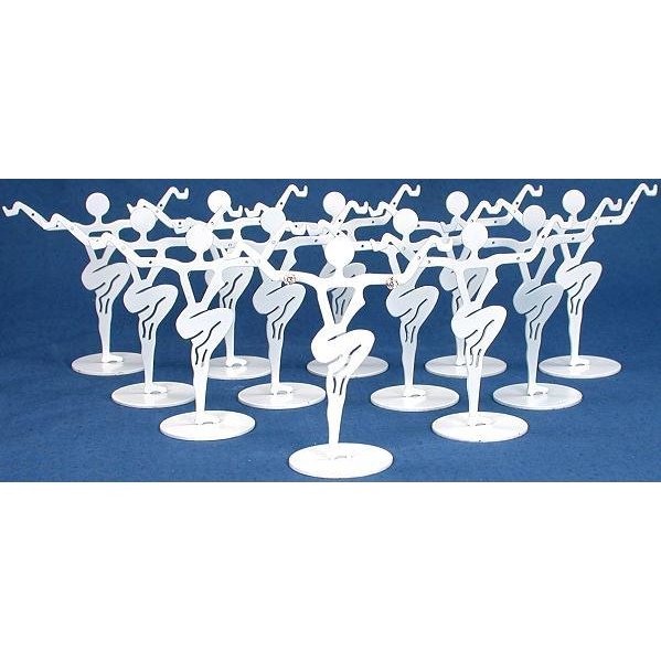 12 Hoop Earring Displays Jewelry Showcase Counter White