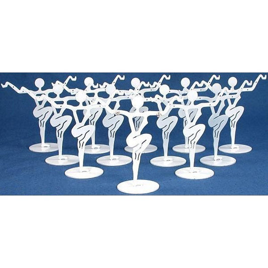 12 Hoop Earring Displays Jewelry Showcase Counter White