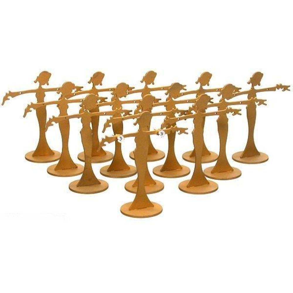 12 Gold Colored Dancer Earring Displays