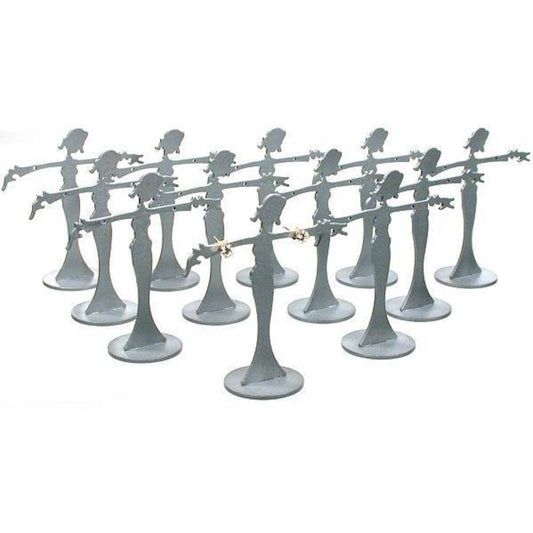 12 Silver Colored Dancer Earring Displays