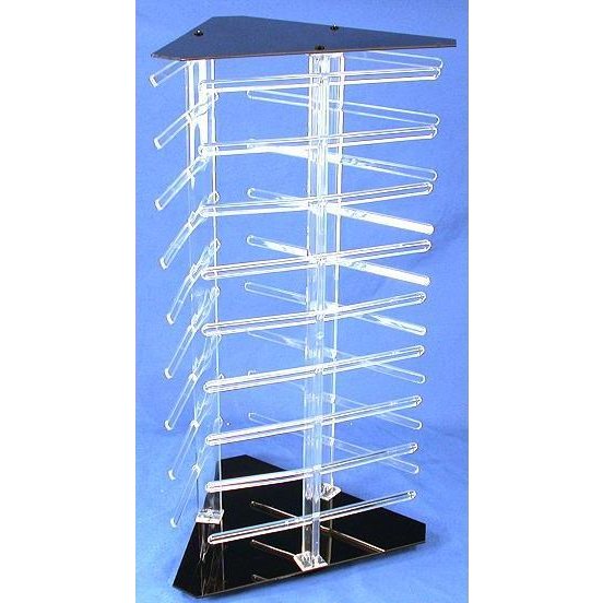 Revolving 108 Card Earring Display Stand Acrylic 19 1/2"