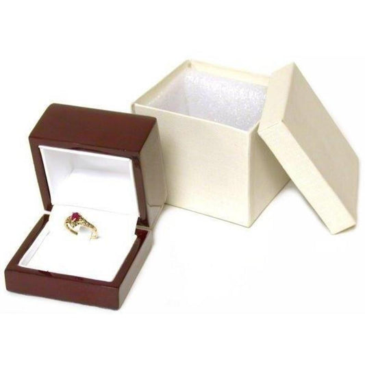 Ring Gift Box Rosewood Stained 2 1/2" (Only 1 Box)