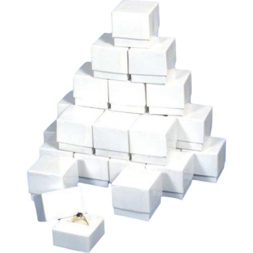 25 White Ring Boxes