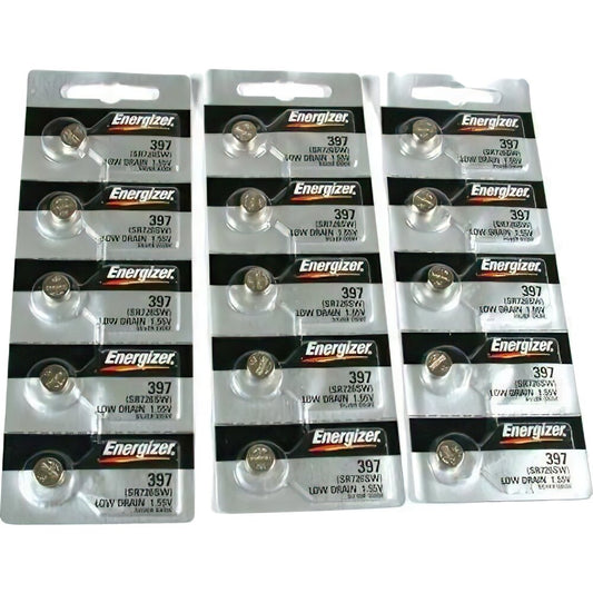 15 Energizer #396/397 SR726SW Watch Batteries Watchmakers Repair Parts