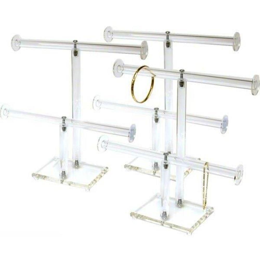 3 2-tier Bracelet Display Fixtures Acrylic