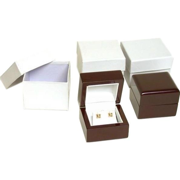 3 Rosewood Stained Earring or Pendant Display Boxes