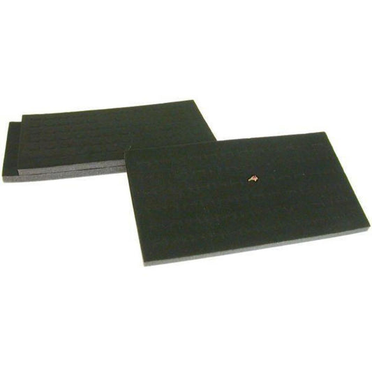 3 72 Slot Black Jewelry Travel Ring Inserts Display Pads