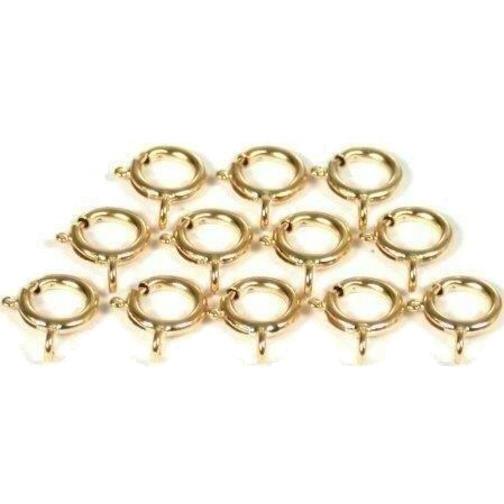 12 14k Gold Spring Ring Clasps 5.5mm