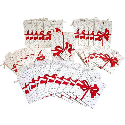 40 Red Bow Shopping Bag Jewelry Box Paper Gift Tote