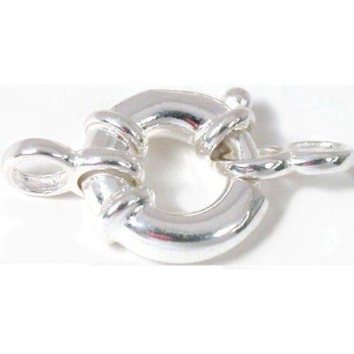 Fancy Spring Ring Clasp Sterling Silver 12mm