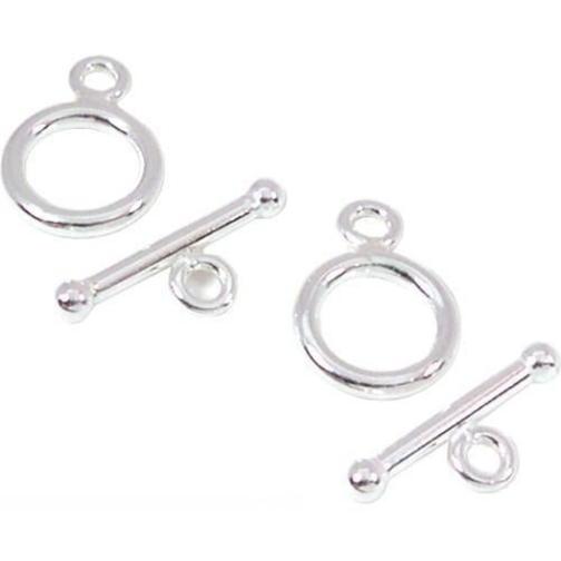 2 Sterling Silver Toggle Clasps Necklace Bracelet