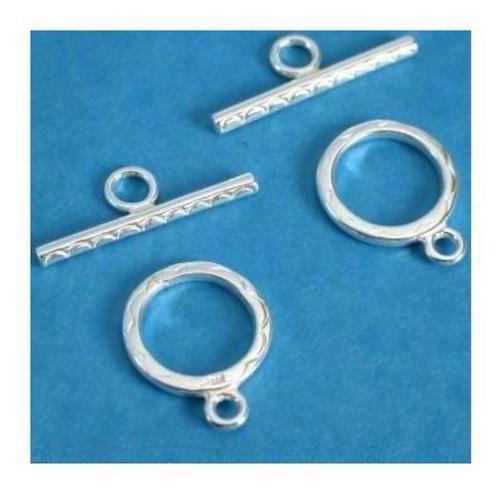 2 Sterling Silver Toggle Clasps Bracelets Chain Parts