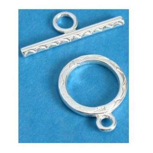 12 TOGGLE CLASP Silver Bead Parts FindingKing