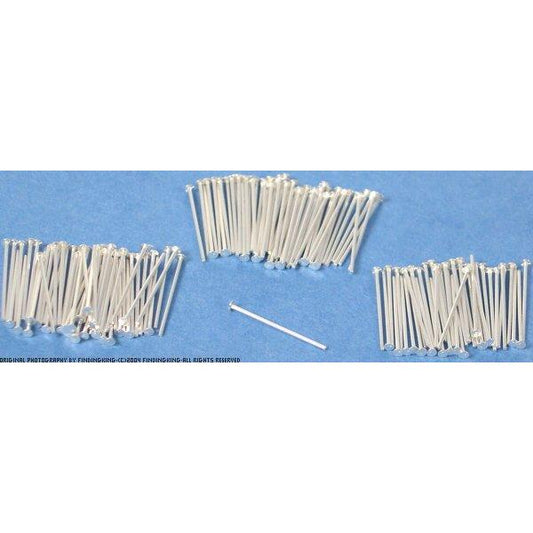 150 Head Pins Sterling Silver Jewelry Bead Part 1/2"