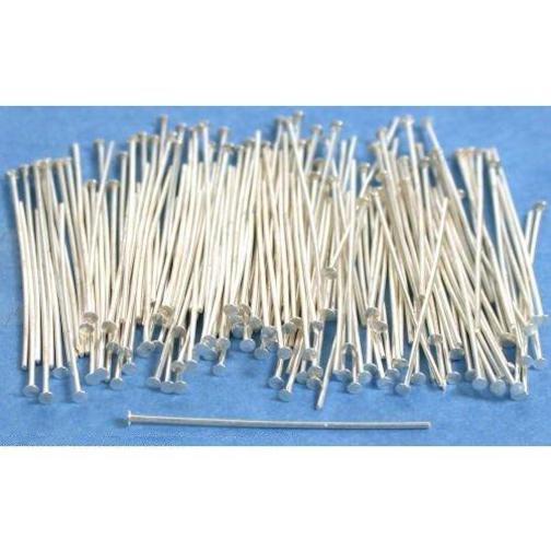 100 Sterling Silver Head Pins 24 Gauge 1"