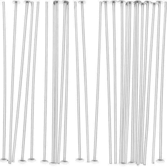 Head Pins Sterling Silver 22 Gauge 1 1/2" 25Pcs