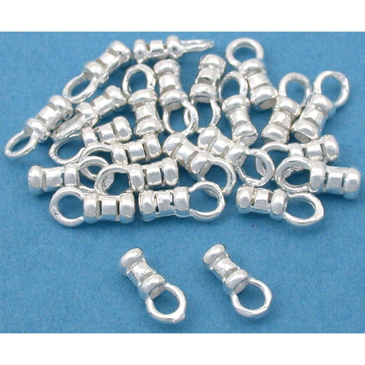Crimp Cord End Sterling Silver 8mm 25Pcs