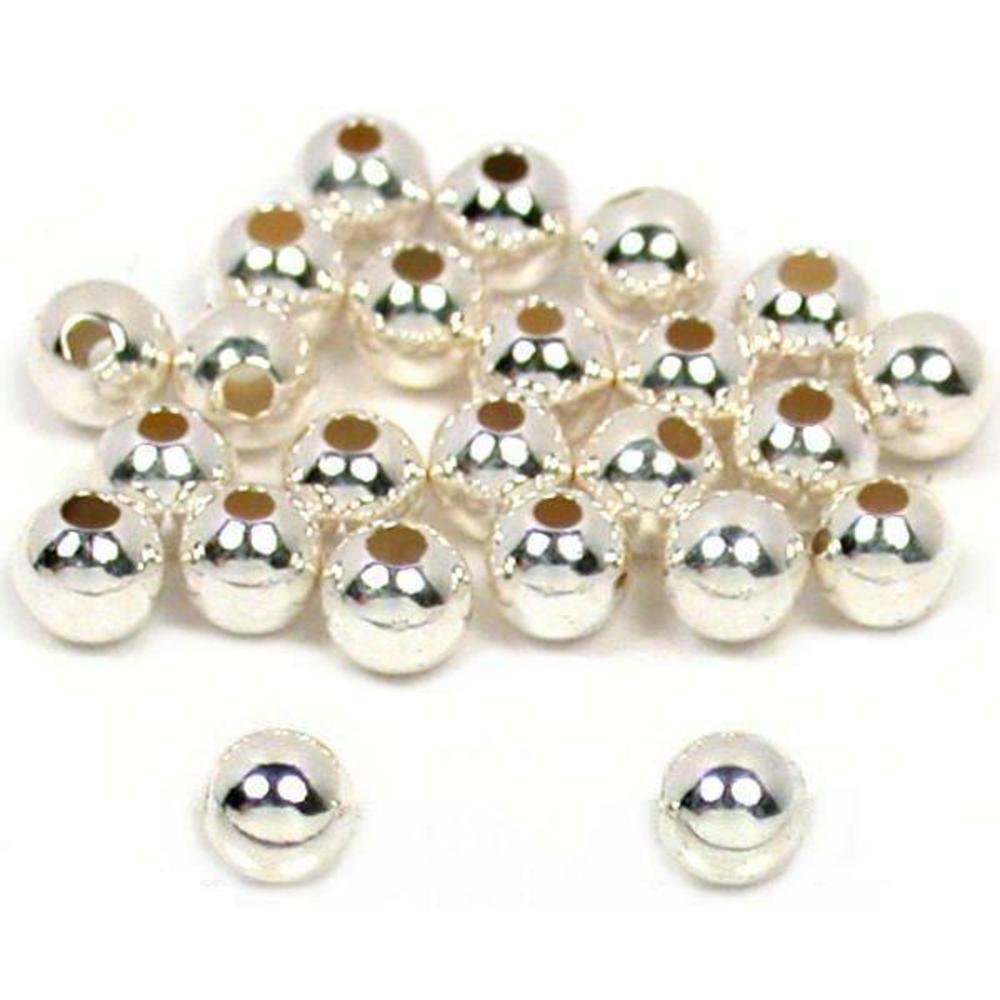 Ball Sterling Silver Beads 3mm 24Pcs